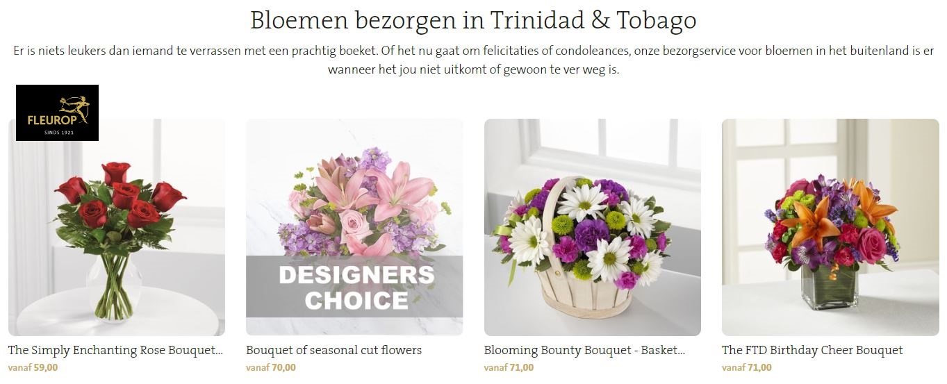 bloemen bezorgen in Trinidad & Tobago via Fleurop