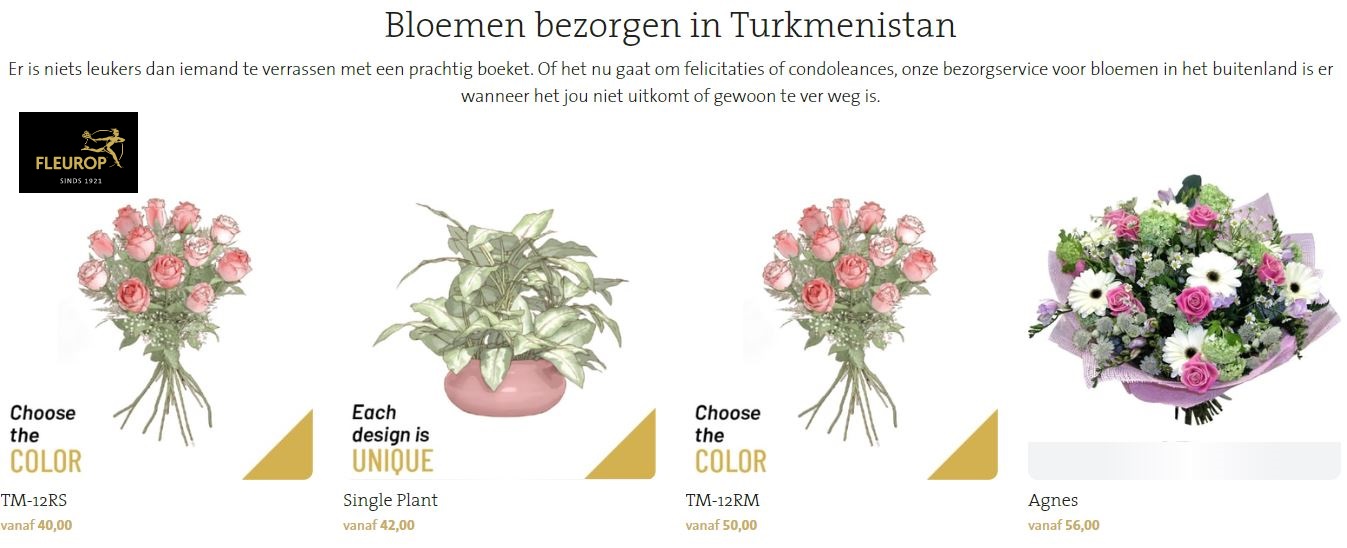 bloemen bezorgen in Turkmenistan via Fleurop