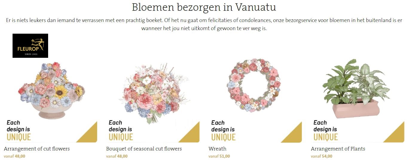 bloemen bezorgen in Vanuatu via Fleurop