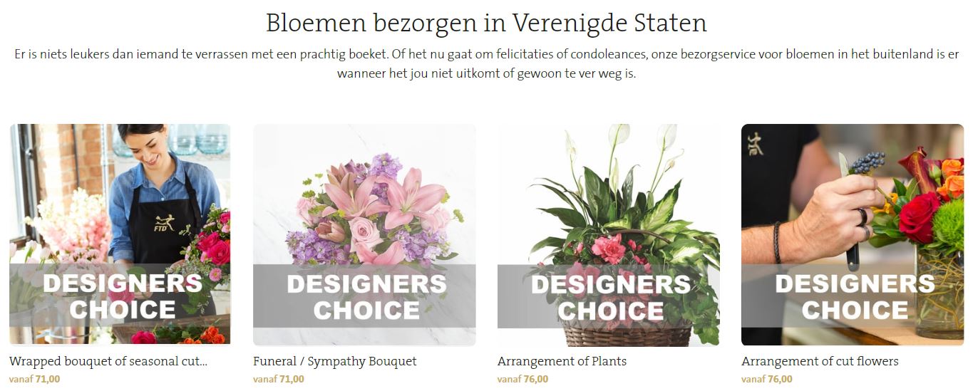 bloemen bezorgen in Verenigde Staten via Fleurop