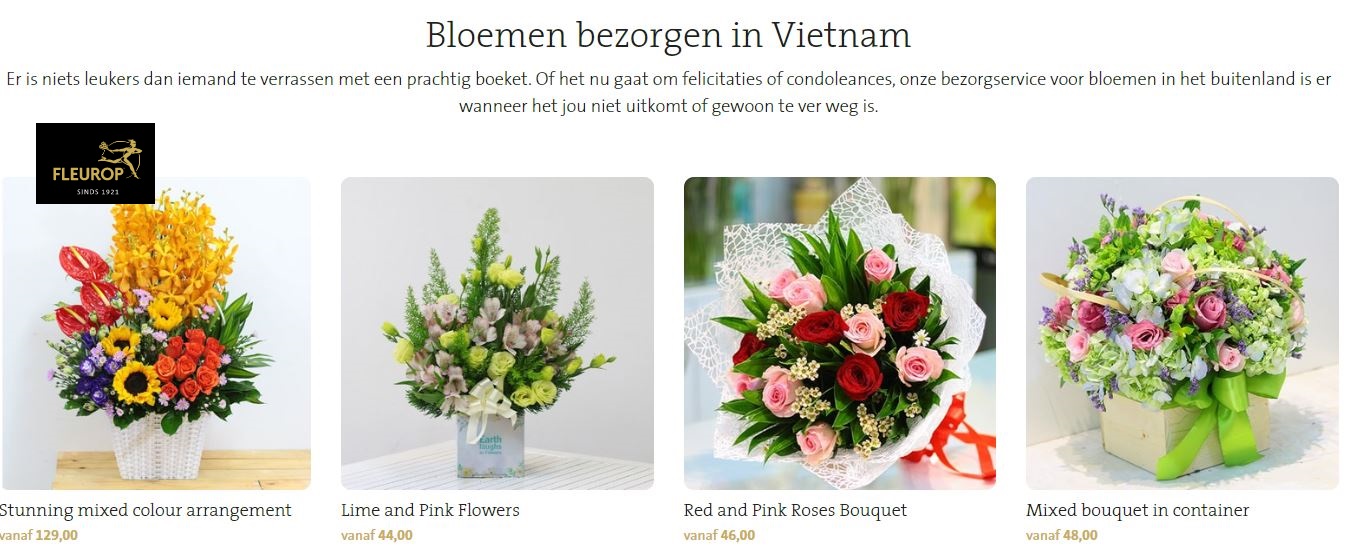 bloemen bezorgen in Vietnam via Fleurop