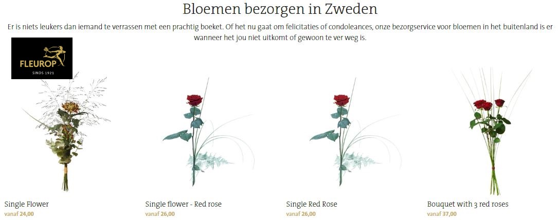 bloemen bezorgen in Zweden via Fleurop