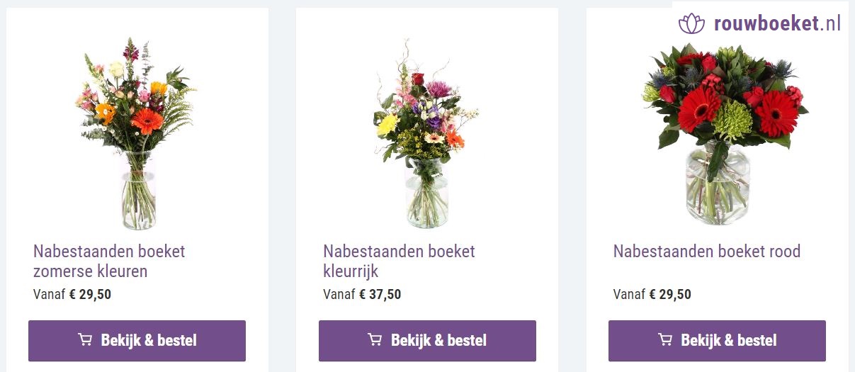 nabestaanden rouwboeket