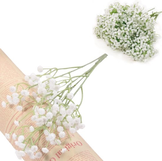 Witte kunstbloemen